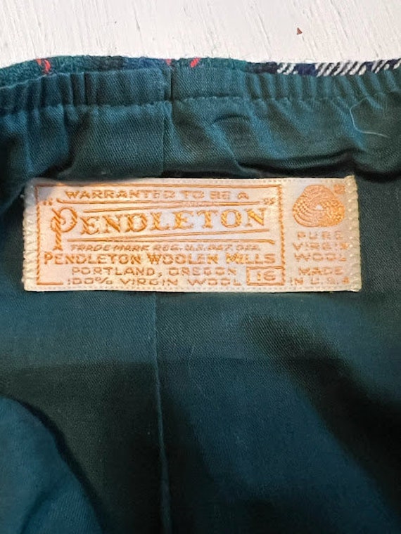 Vintage Pendleton Wool Women's Pants Wool Plaid i… - image 5