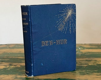 1887 Ben-Hur Hardback Book by Lew Wallace Published by Harper & Brothers, Antique Collectible Book in Good Vintage Condition