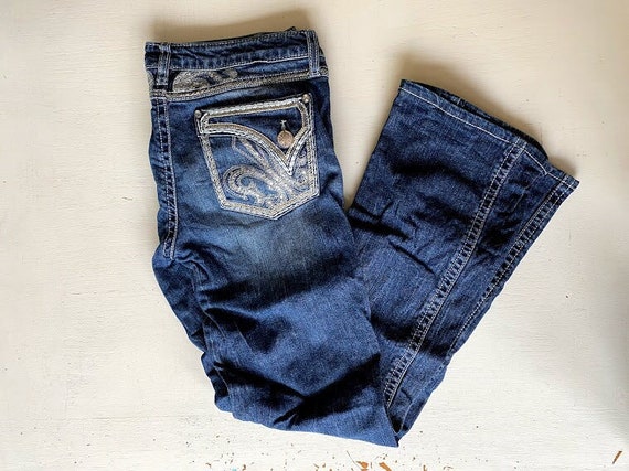 Women's Rock 47 Wrangler Jeans Size 7/8 X 32 Low Rise - Etsy