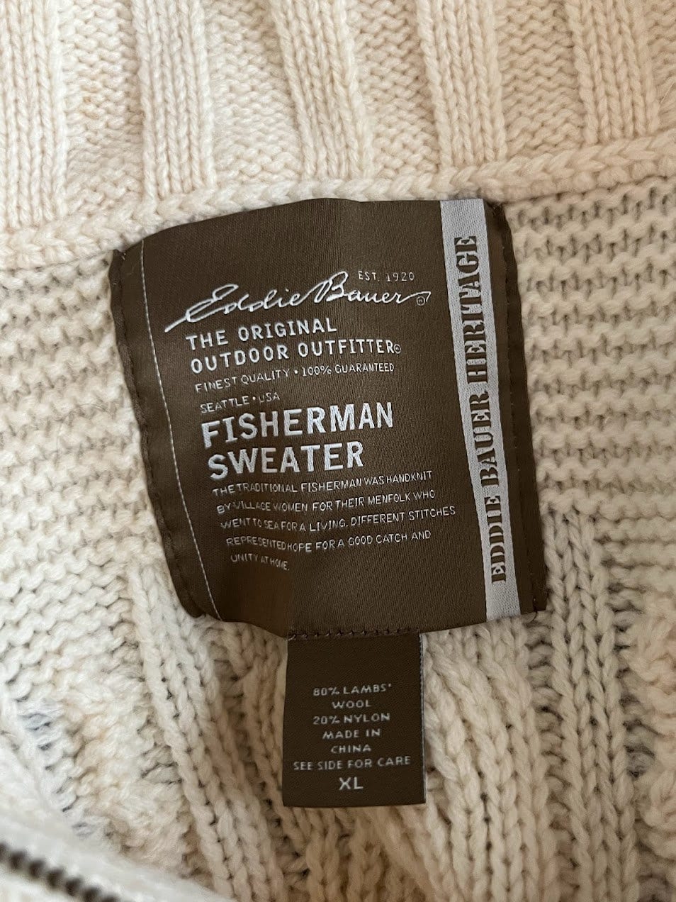 Eddie bauer hotsell fisherman sweater