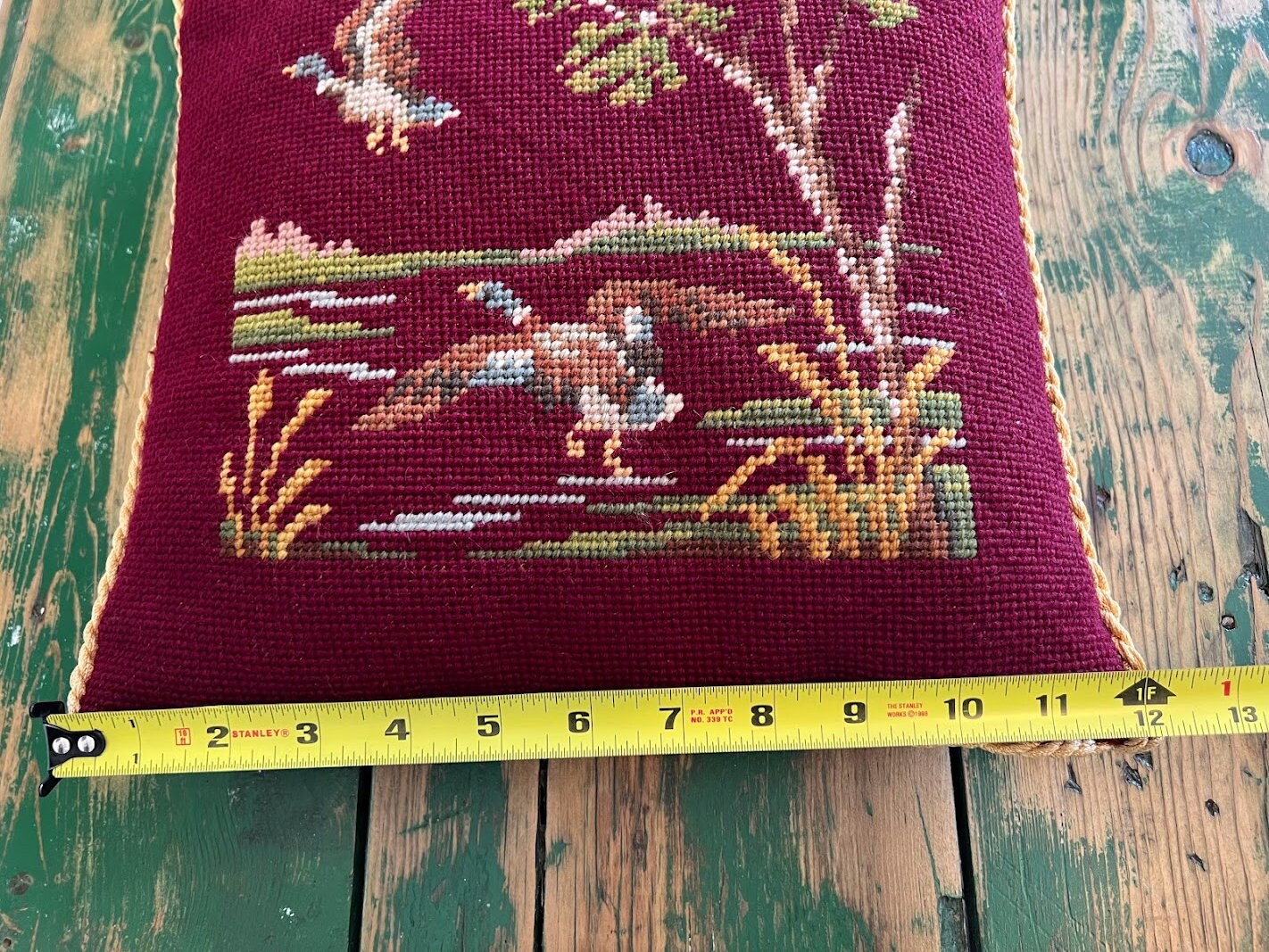 Ducks In a Row Needlepoint Pillow