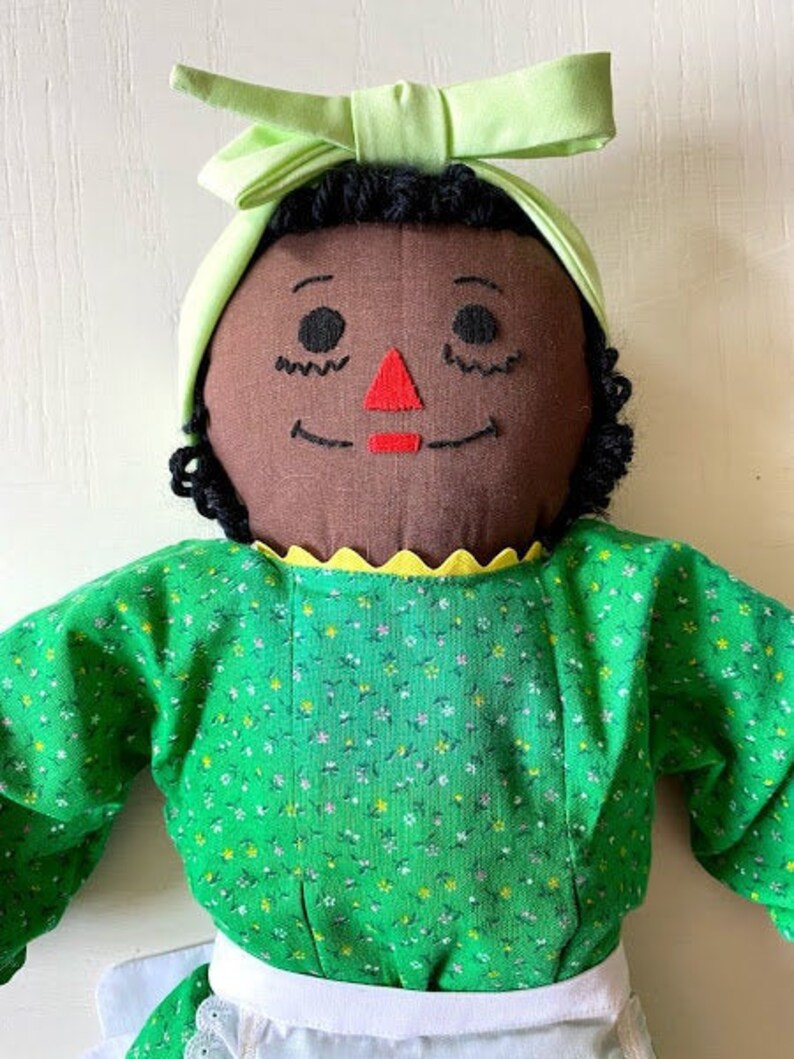 raggedy ann doll green dress 20 Inch Handmade Doll/orange or Red Hair, With Ladybugs and Butterflies, Embroidered Apron, Optional Personalization It will make a special birthday present or Christmas gift. Black Raggedy Ann Doll, Collectible