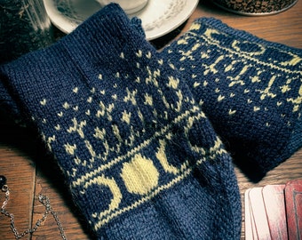 Celestial socks - PDF digital knitting pattern
