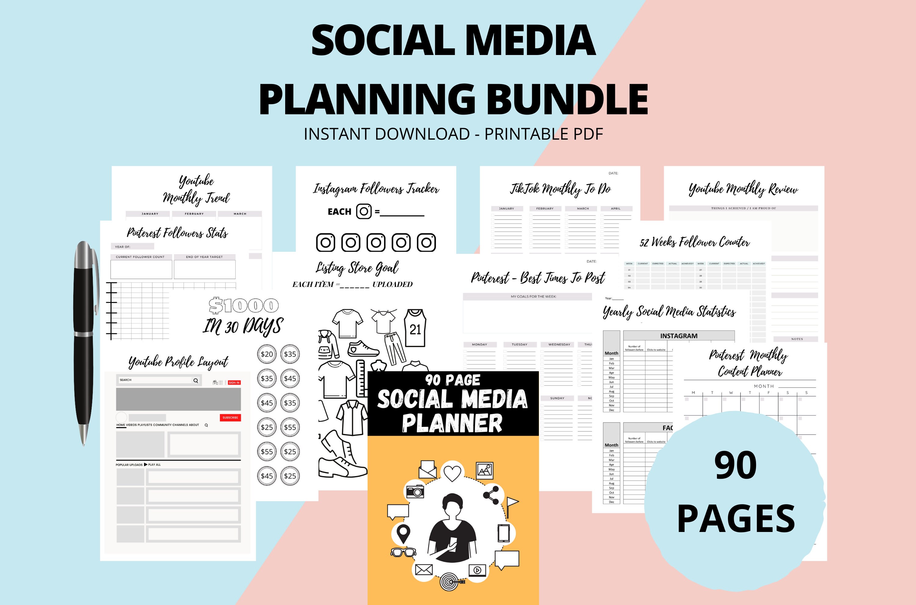 2023 Social Media Content Calendar 2023 Content Planner 2023 - Etsy