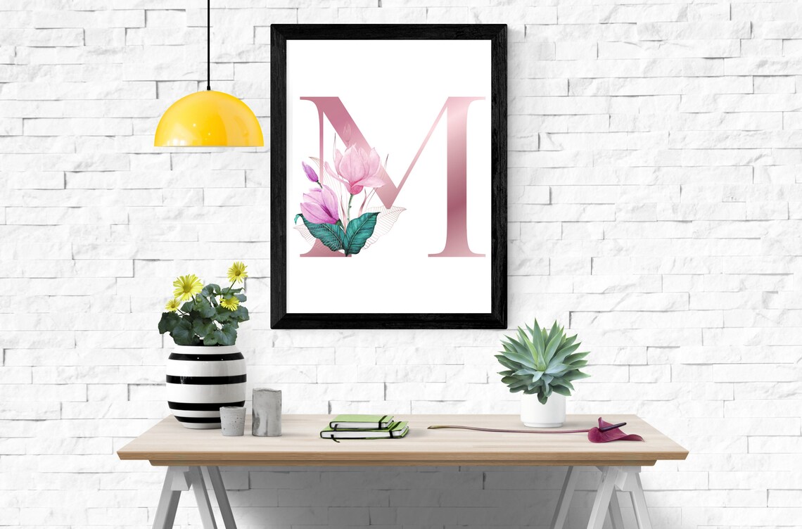 Letter M Wall Decor Letter M Print Letter M Poster Letter M Etsy