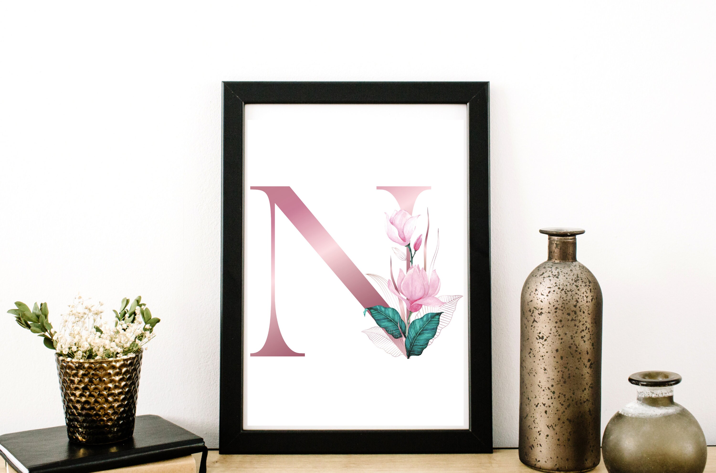 Letter N Wall Decor Letter N Print Letter N Poster Letter N Etsy