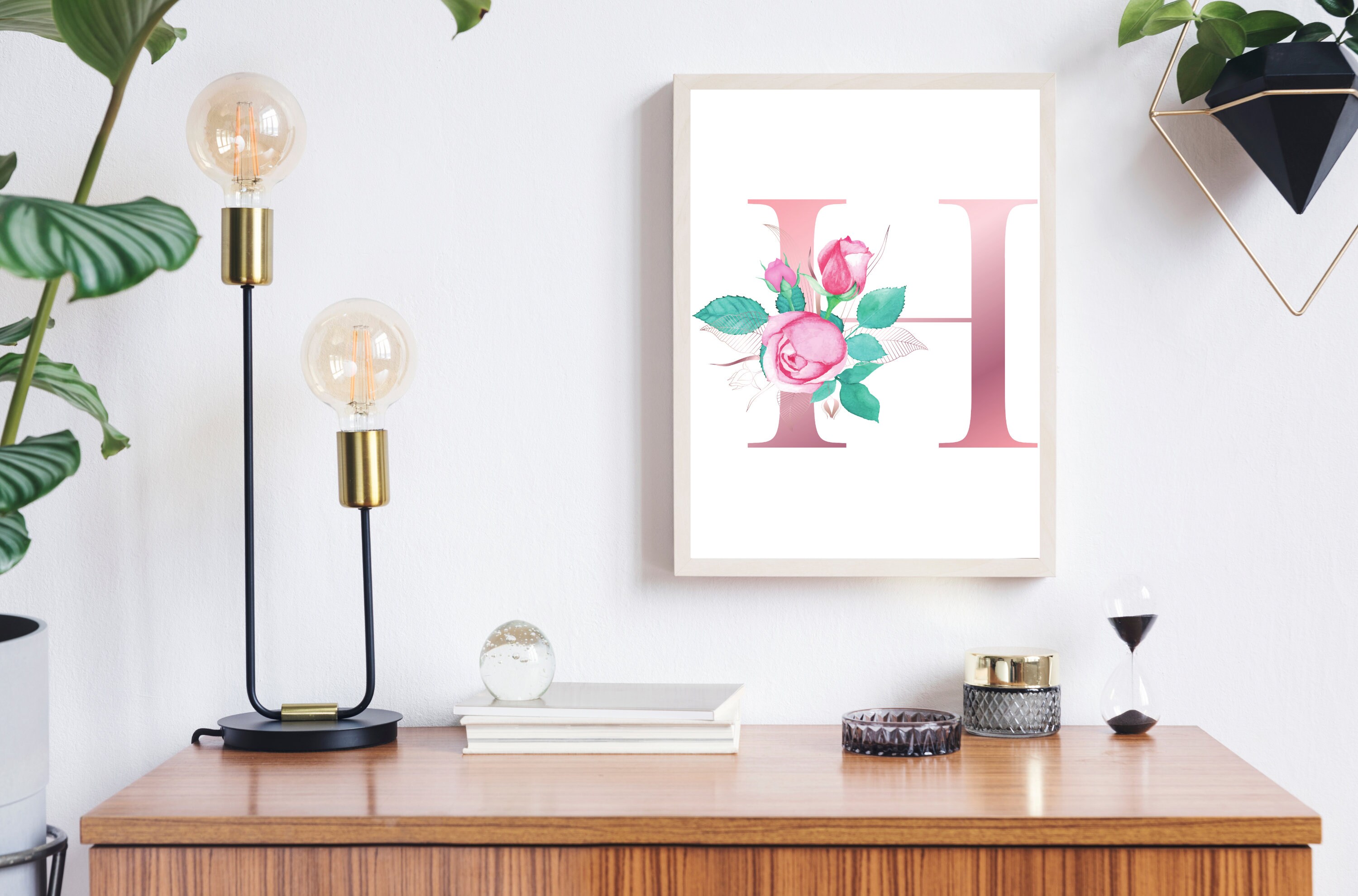 Letter H Wall Decor Letter H Print Letter H Poster Letter H Etsy