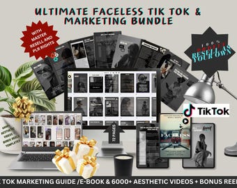 Faceless TikTok Marketing Ebook: Viral Guide with 6000+ Videos (PLR/MRR)