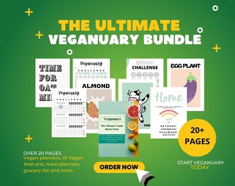 Veganuary 2023, Friends Not Food, World vegan day, Vegan Art Print Poster, Gift for Vegans, Vegetable Art Posters, Vegan Nutrition Ebook