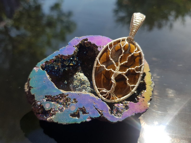 BOULDER OPAL Tree Of Life Pendant