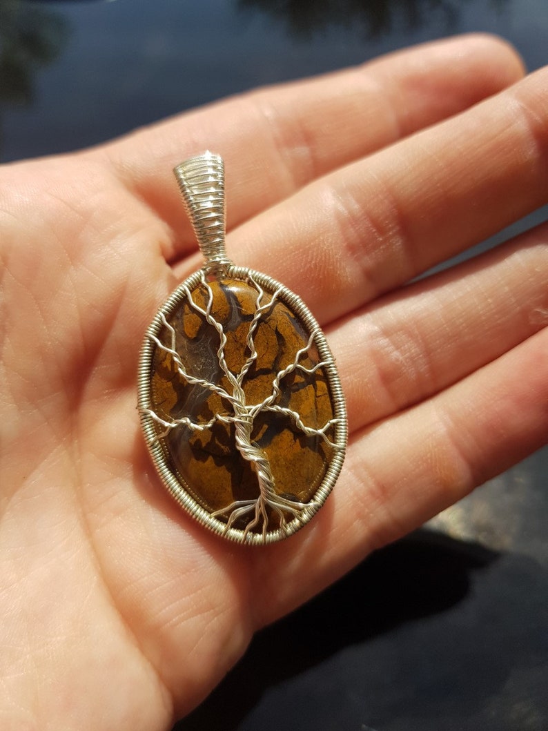 BOULDER OPAL Tree Of Life Pendant