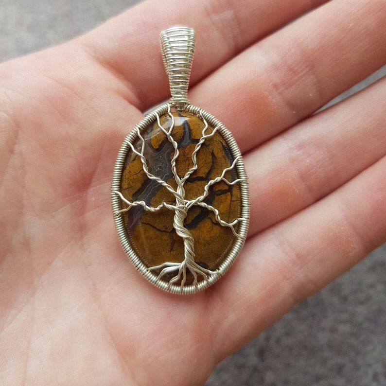 BOULDER OPAL Tree Of Life Pendant