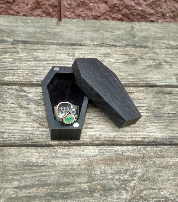 coffin wedding ring box