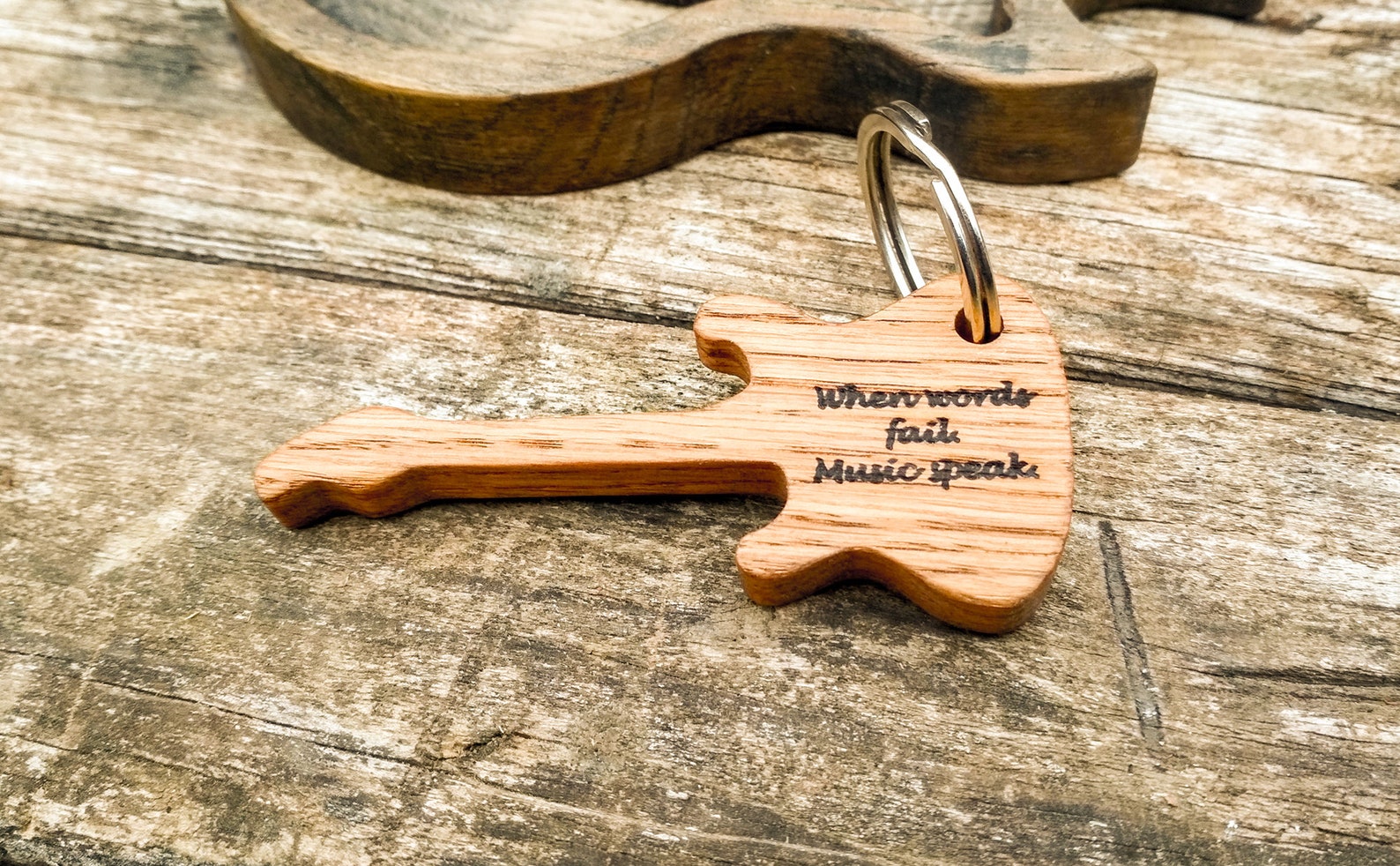 Custom Engraved Stratocaster Keychain Personalized Guitar Etsy