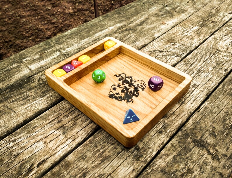 Personalized Custom Dice Tray Board Game Accessories Wooden Etsy