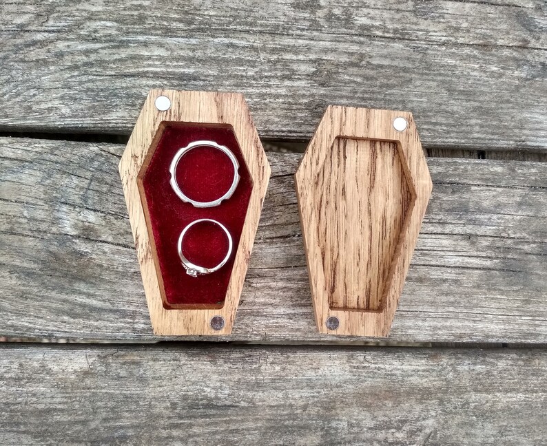 Custom Coffin Ring Box Wooden Coffin Ring Box Proposal Etsy