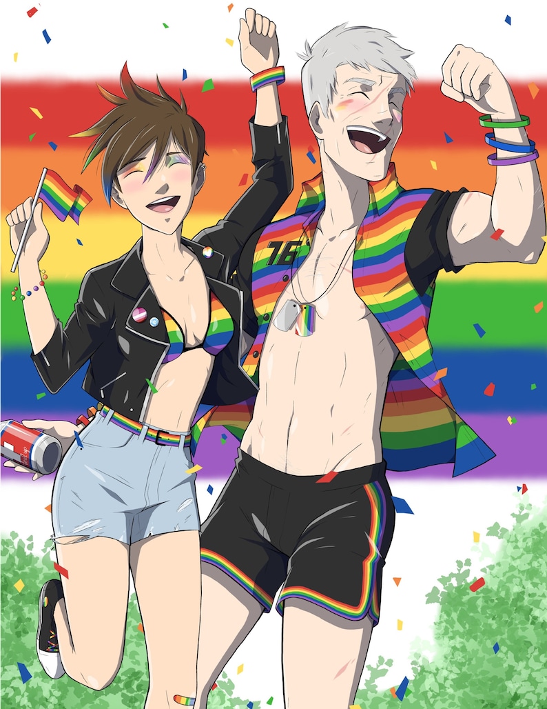 Overwatch Pride Print 8.5x11 tracer & Soldier 76 Etsy