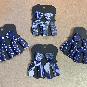 I’m Blue Clay Earring Collection | Blue, White, and Black Earrings | School Spirit Earrings | gifts for her | gifts for mom