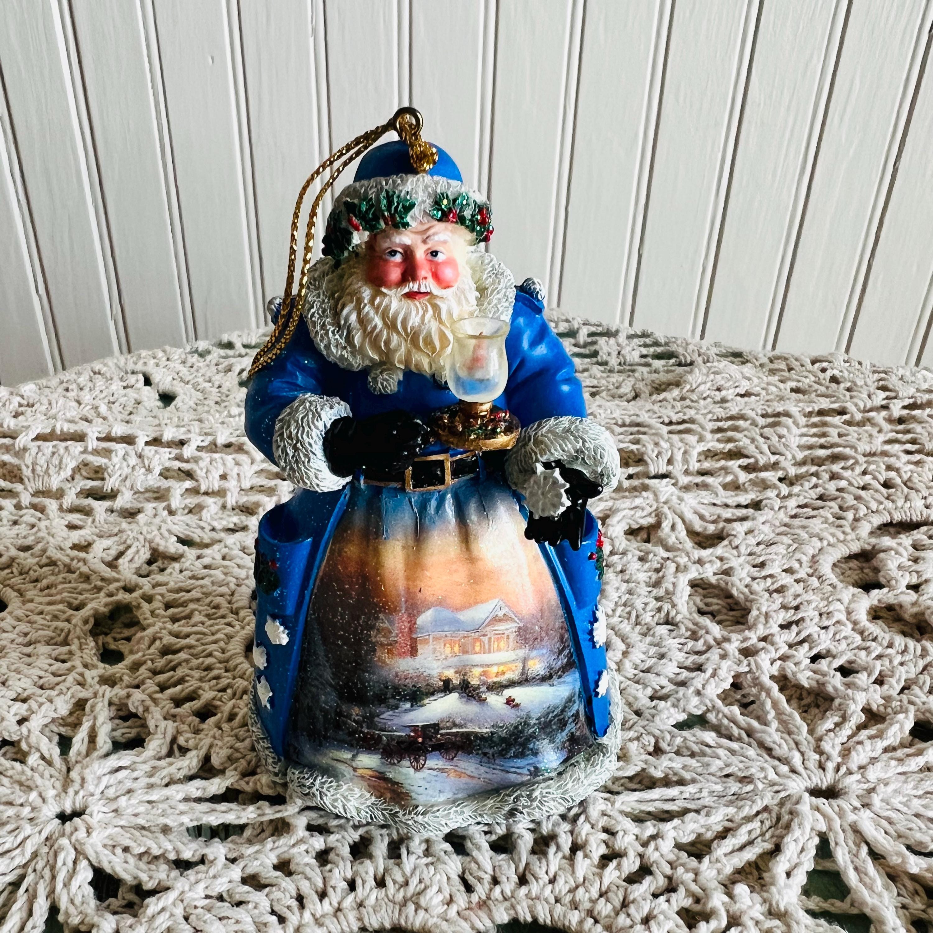 Thomas Kinkade Santa Figurine - Etsy