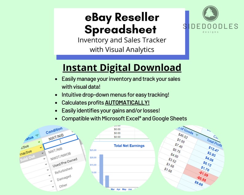 Ebay Inventory and Sales Tracker With Visual Analytics Etsy