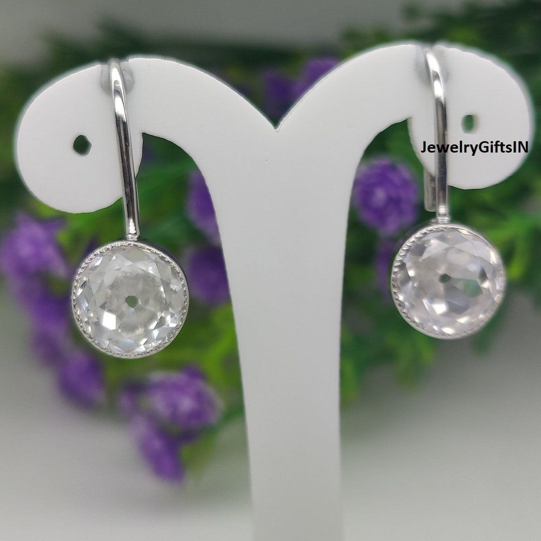 6 Carat Gorgeous Round Old European Cut Diamond Earring/diamond Earring ...