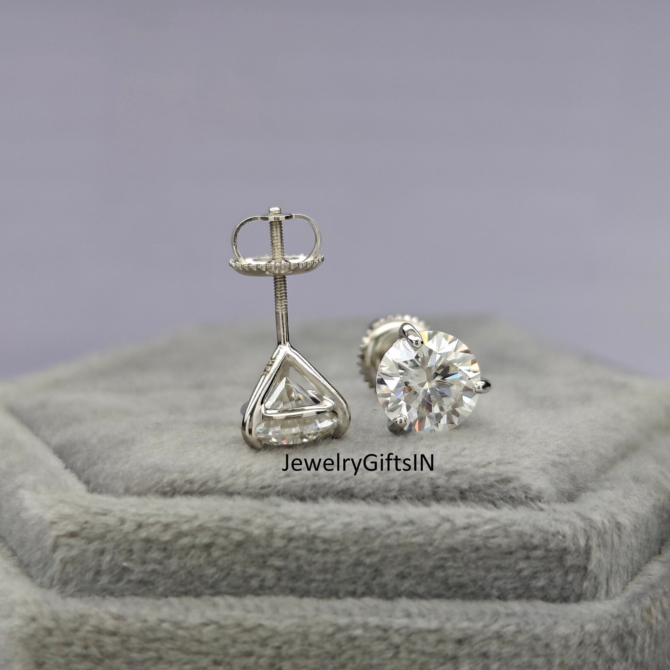 Orecchini Puntoluce Oro Bianco 18KT Con Diamanti Naturali Forma Tonda Taglio Brillante Ct 1 80 Tot Purezza Vs1 Colore D Certificati Gia - Foto 8