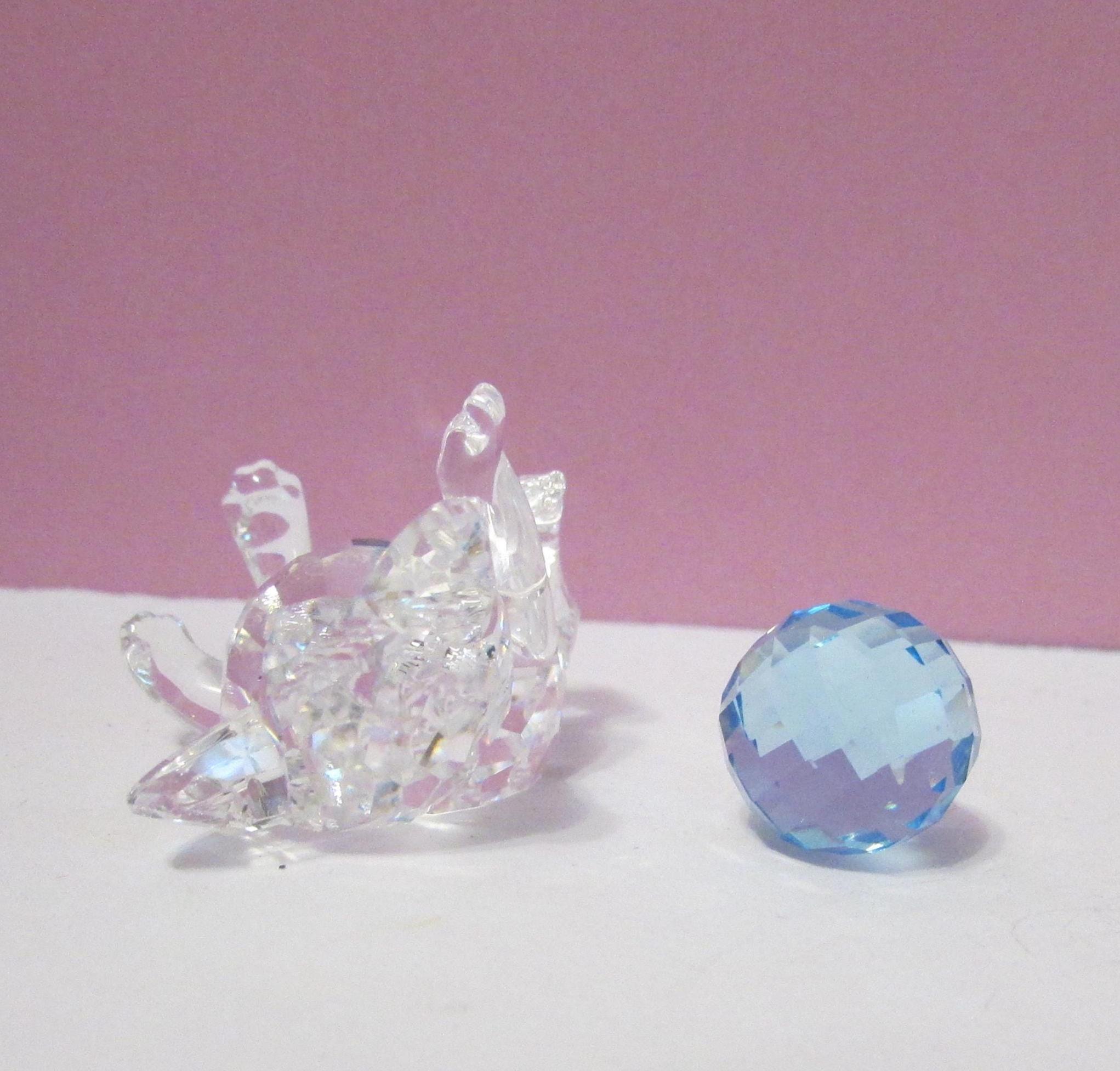 Vintage Swarovski Crystal Playful Kitty Cat #631857 Kitten With