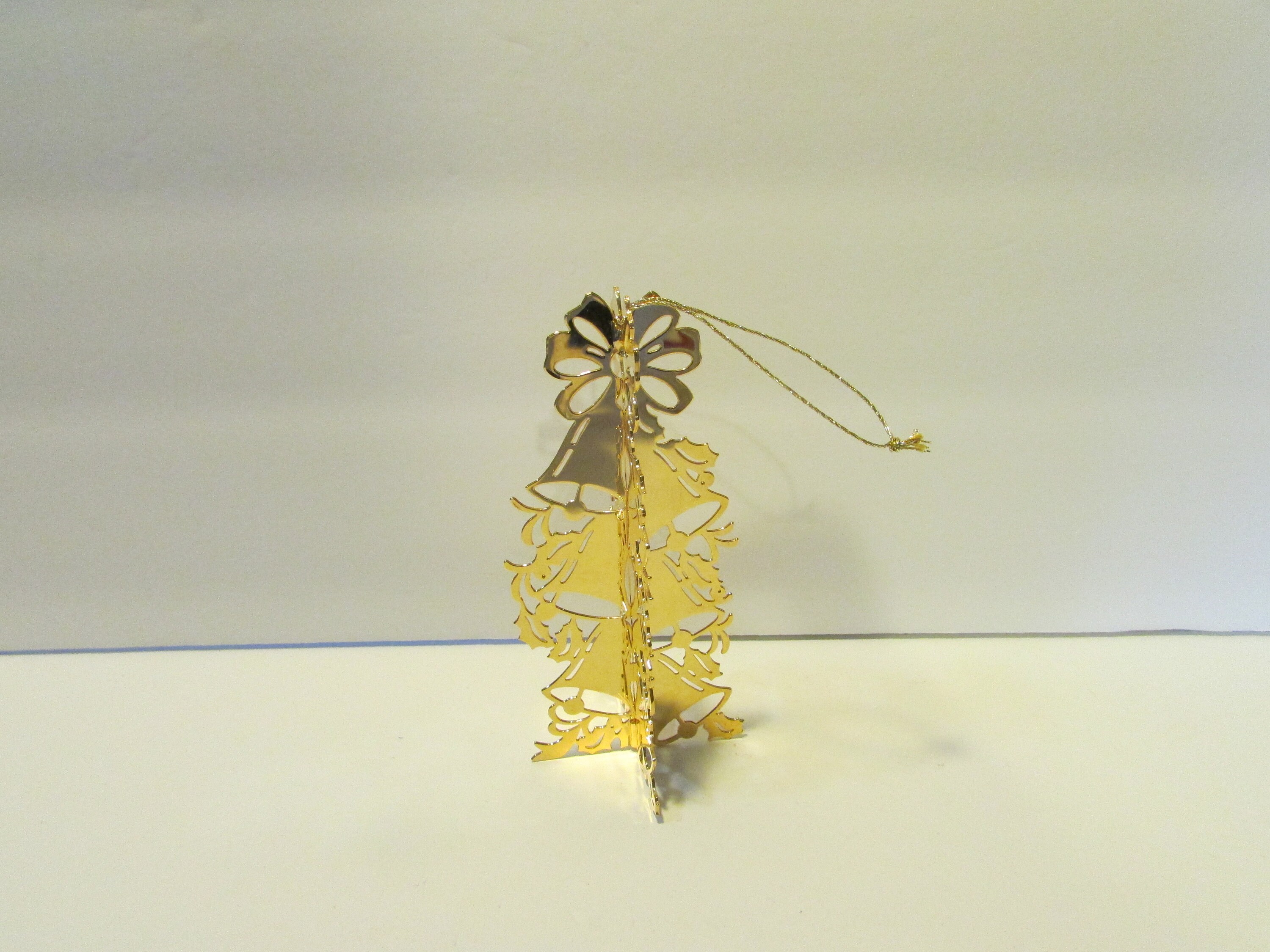 Vintage Danbury Mint Gold Christmas Ornament 1982 Bell Tree