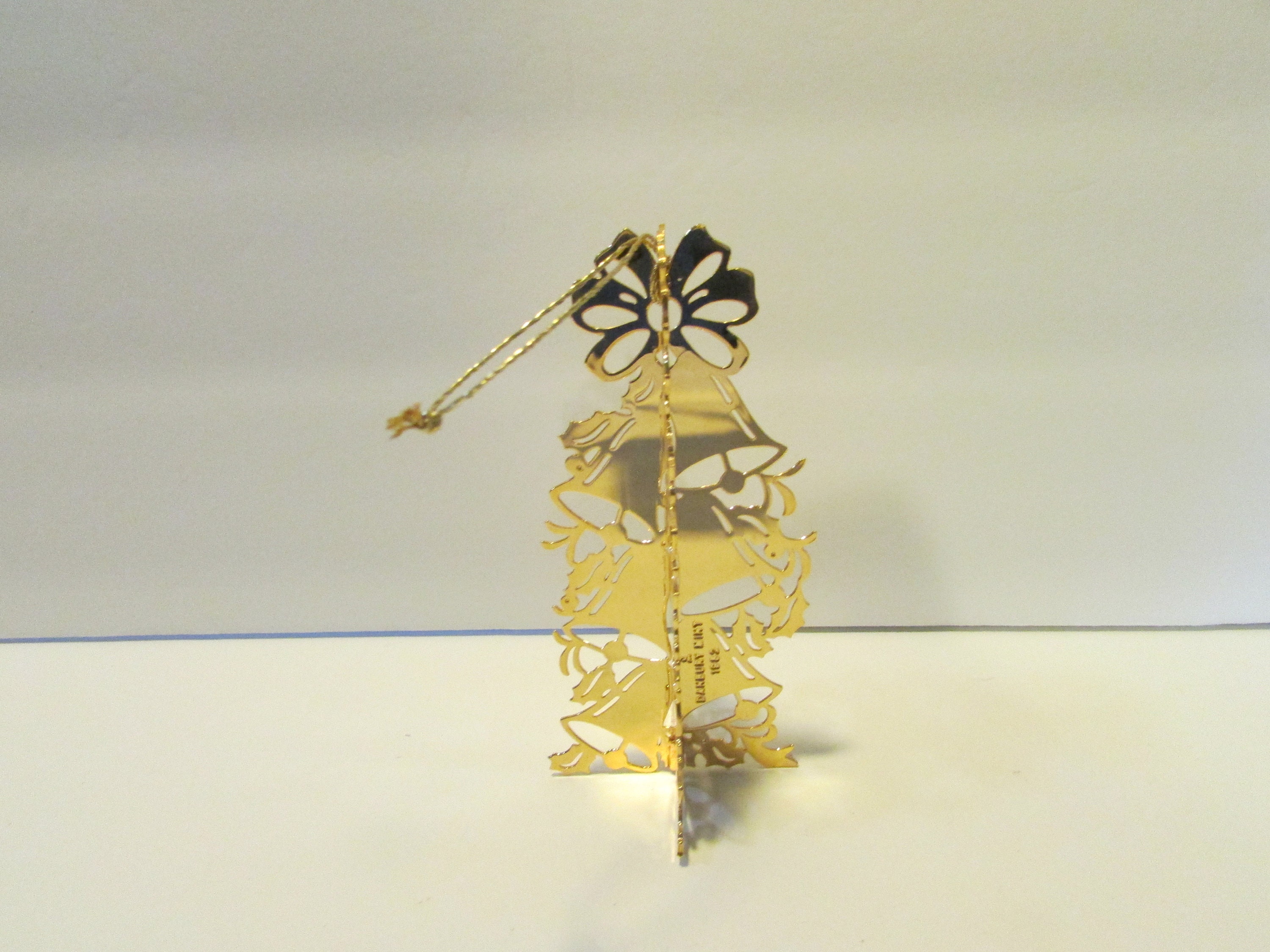 Vintage Danbury Mint Gold Christmas Ornament 1982 Bell Tree