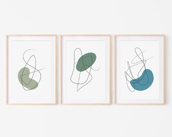 Set of 3 Wall Art, Abstract Minimal Print, Modern Abstract Art, Lines Art, Line art Print, Boho Art, Minimalist art, Printable artwork