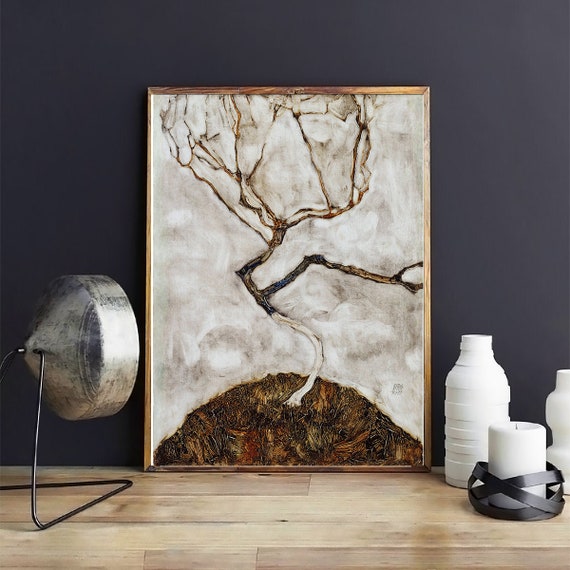 Egon Schiele Small Tree In Late Autumn 1911 Poster Satin Etsy