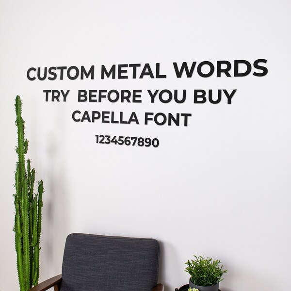 Metal Wall Words Etsy