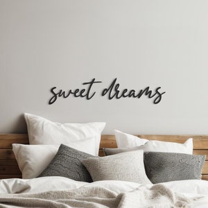 Sweet Dreams bedroom decor, Metal Sign, Metal Art, Wall Hangings, Quote Wall Art, Metal Sign, Wall Sign, Housewarming Gift