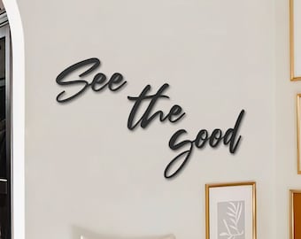 Bekijk de Good Metal Wall Art: Positive Home Decor