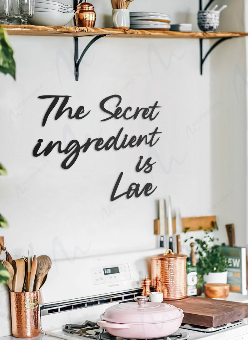 The Secret Ingredient is Love Metal Sign Metal Wall Art Etsy