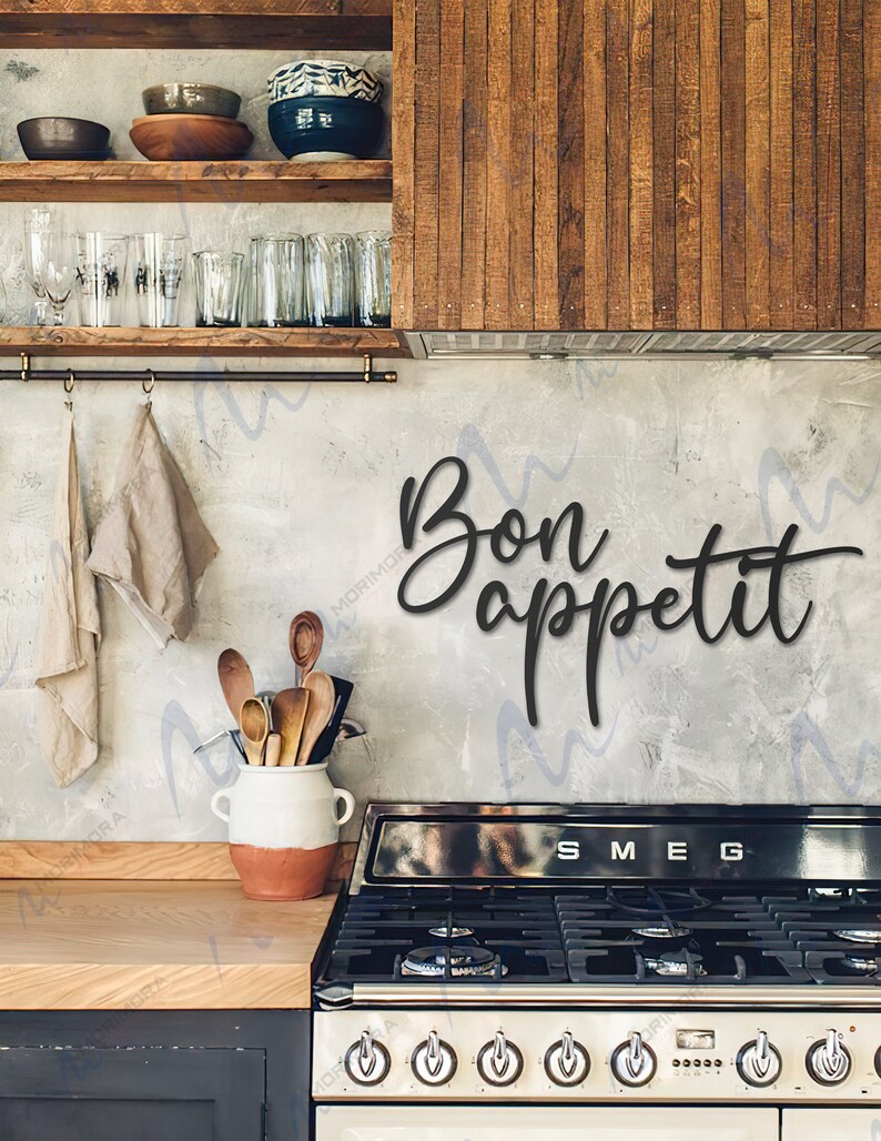 Bon Appetit Metal Sign Metal Wall Decoration Metal Art Etsy