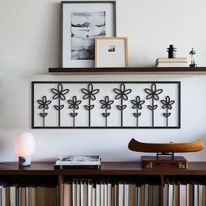 Daisy Metal Wall Art, Minimalist Wall Decor, Flower Wall Decor