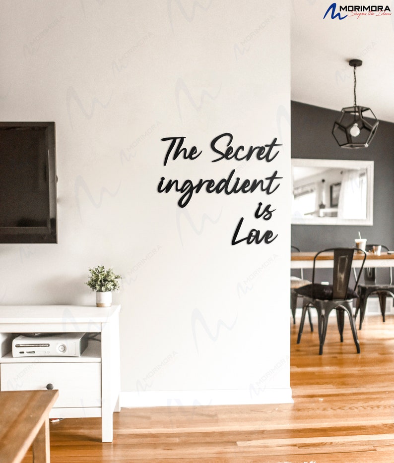 The Secret Ingredient is Love Metal Sign Metal Wall Art Etsy