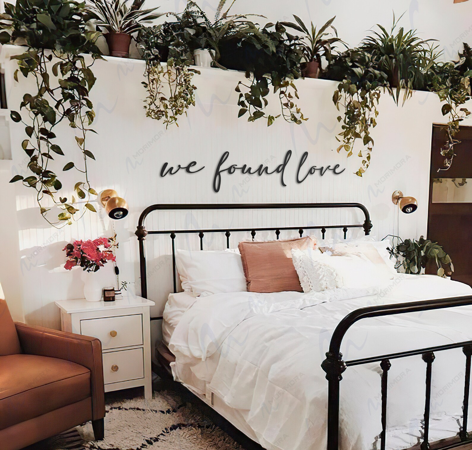 We Found Love Metal Wall Art Bedroom Wall Decor Metal Quote Etsy