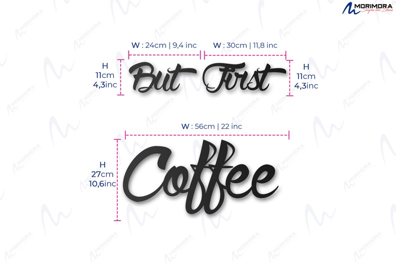 But First Coffee Metal Wall Decor Kitchen Wall Decor Coffee Etsy