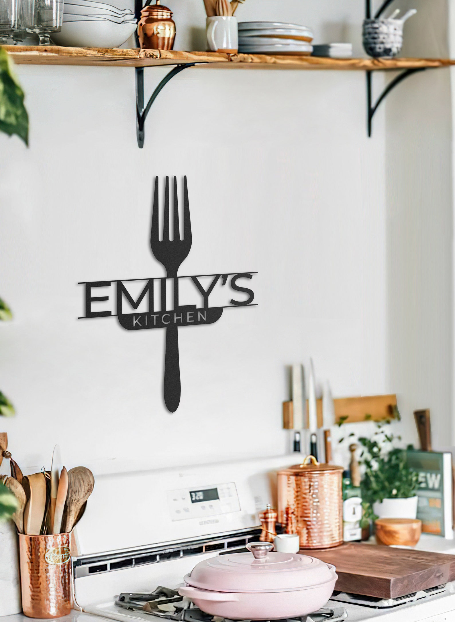 Personalized Metal Kitchen Wall Art Housewarming Gift Moms Etsy