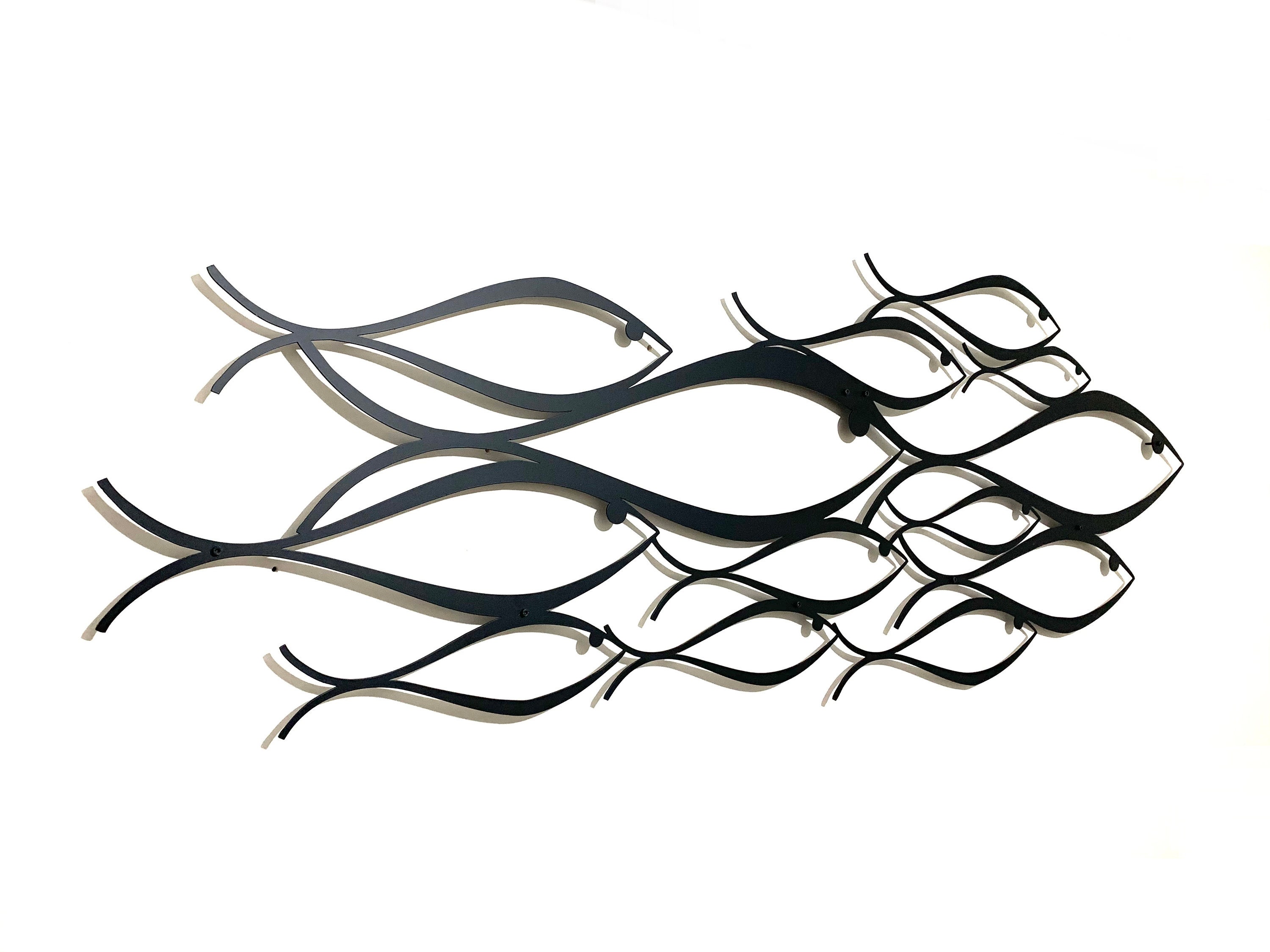 School of Fish Metal and Wood Wall decor