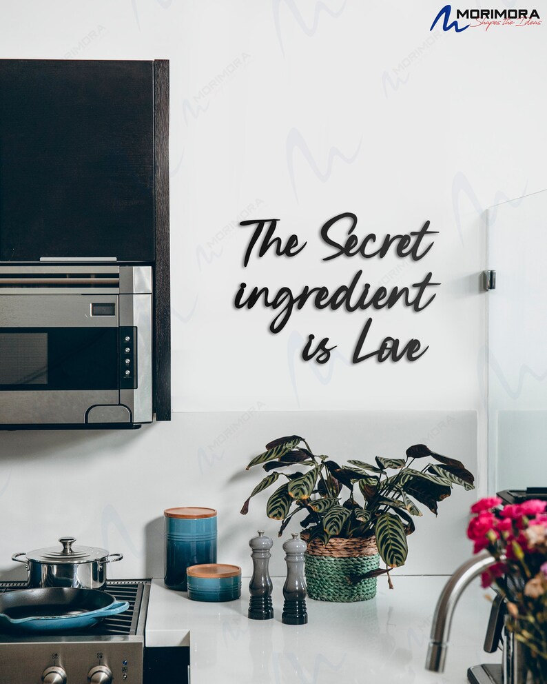 The Secret Ingredient is Love Metal Sign Metal Wall Art Etsy