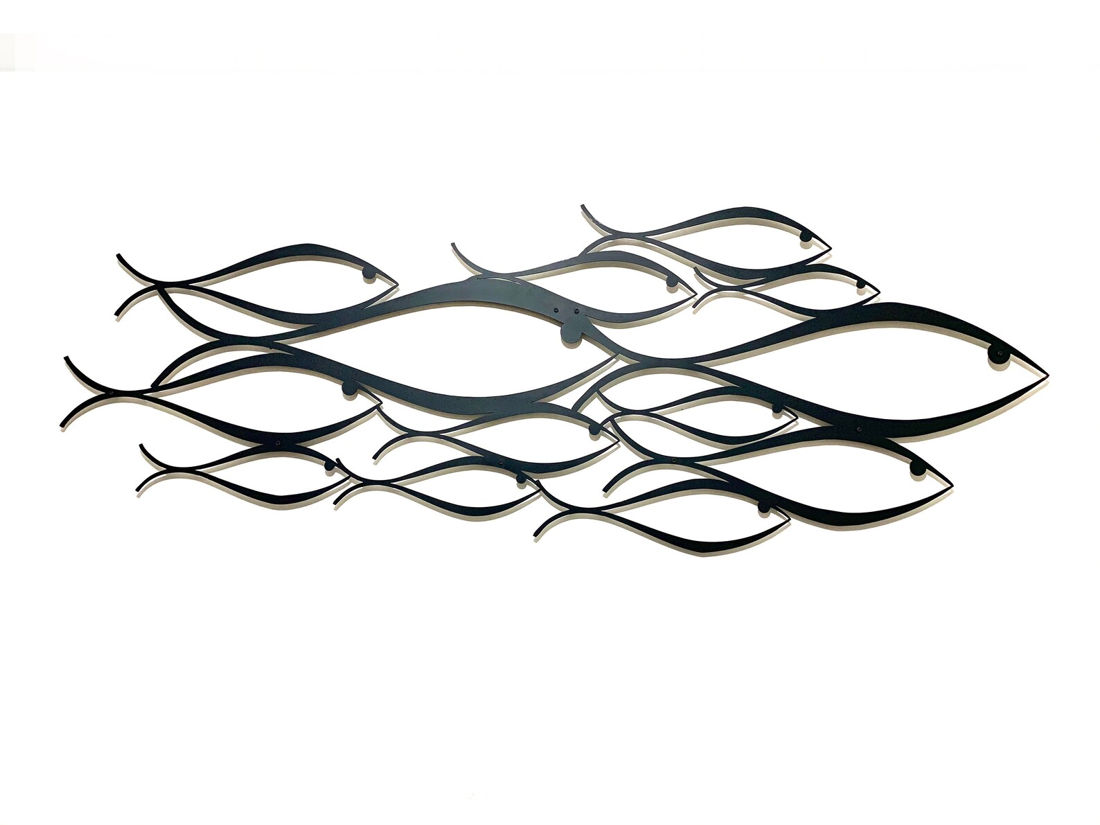 School of Fish Metal Wall Art Metal Wall Decor Metal Wall Etsy Canada