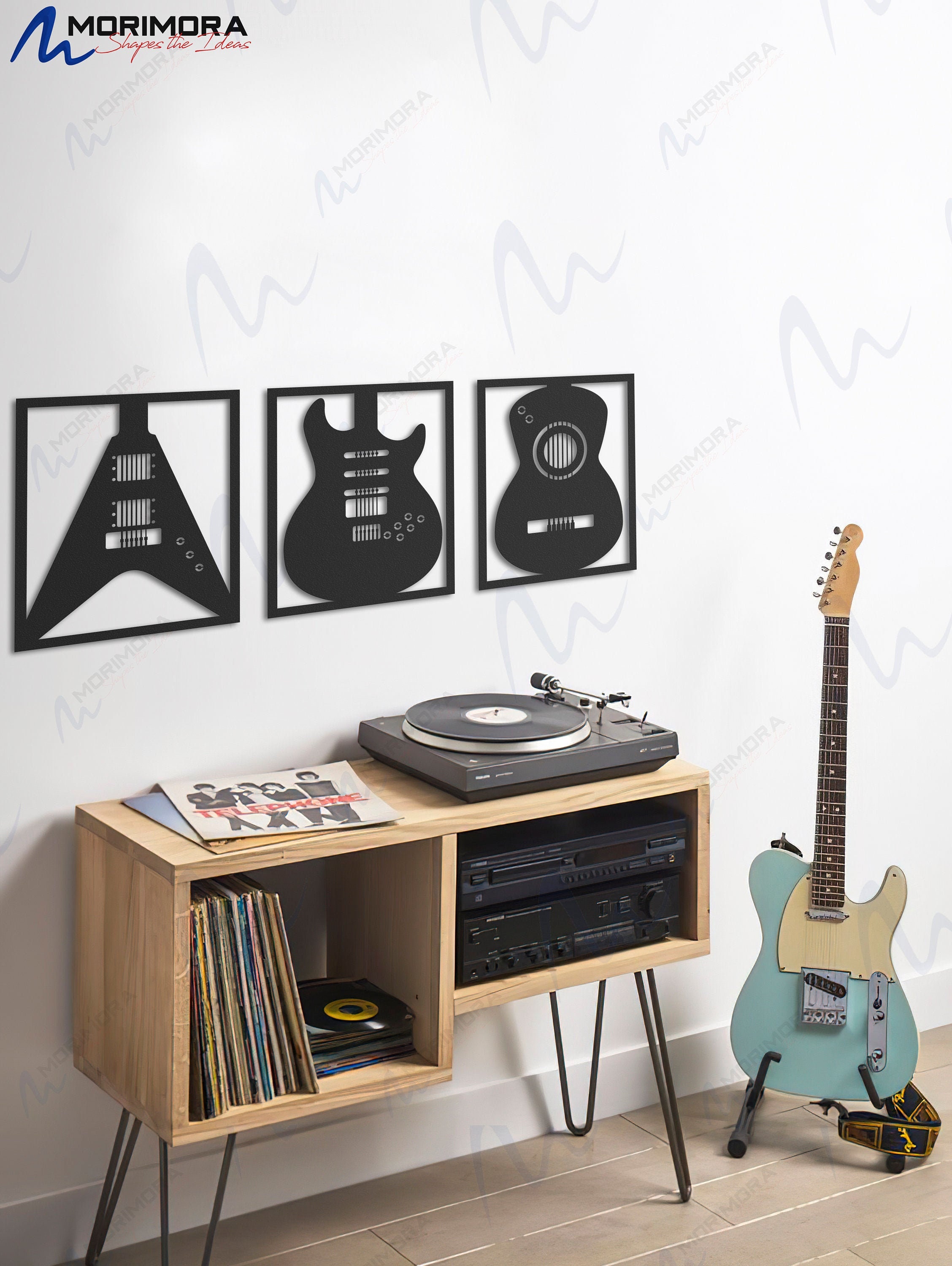 Metal Guitar Wall Art Metal Wall Decor Music Wall Art Metal Etsy