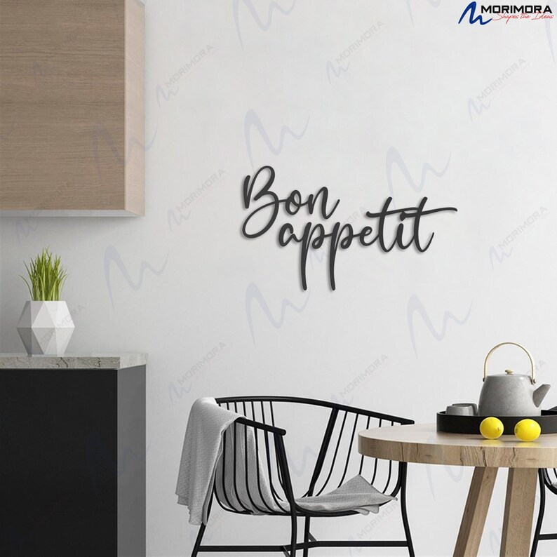 Bon Appetit Metal Sign Metal Wall Decoration Metal Art Etsy