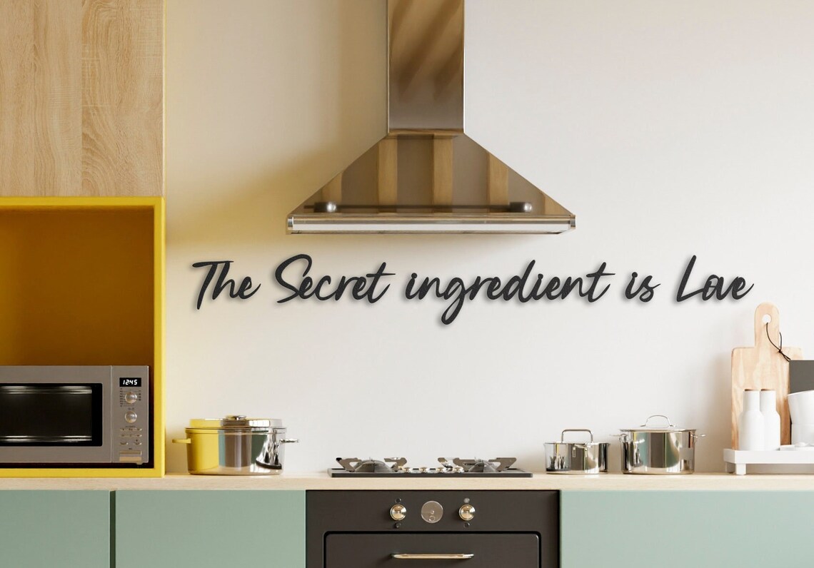 The Secret Ingredient is Love Metal Sign Metal Wall Art Etsy