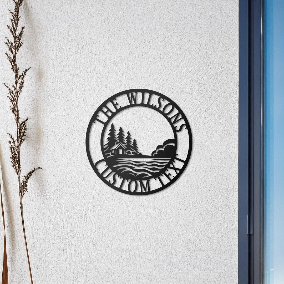 Custom Lake House Metal Sign: Personalized Cabin Wall Art - Etsy