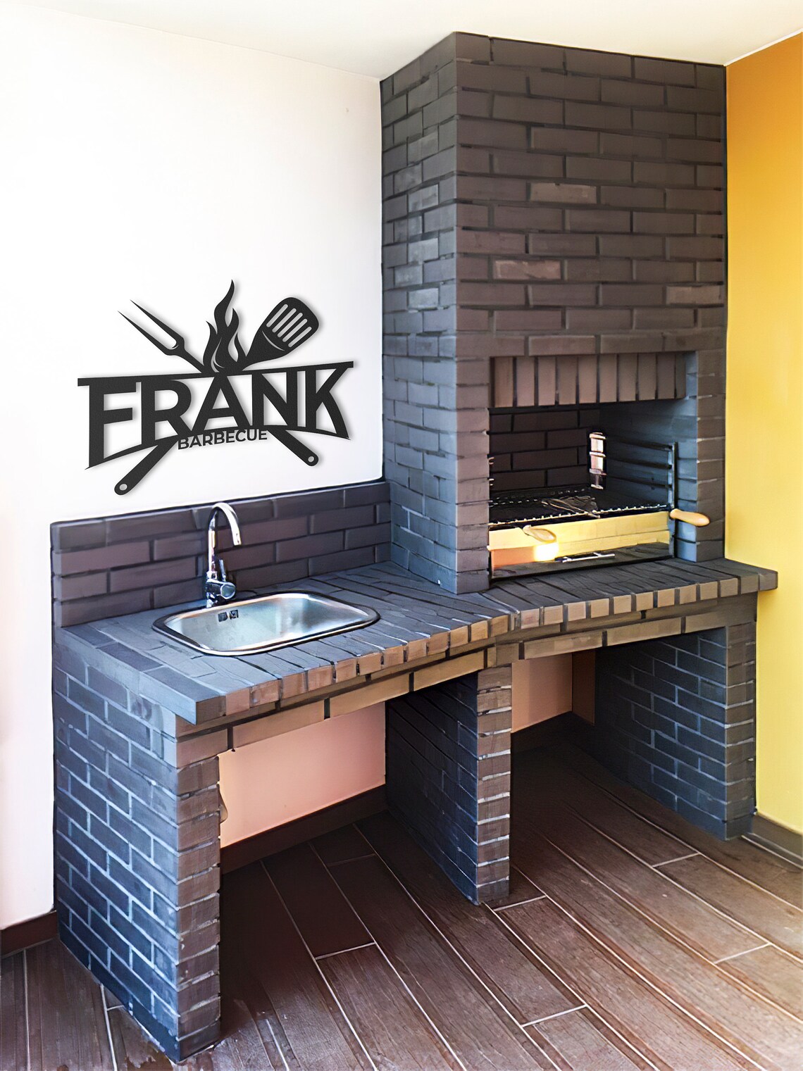 Personalized Barbeque Name Sign Housewarming Gift Garden Etsy