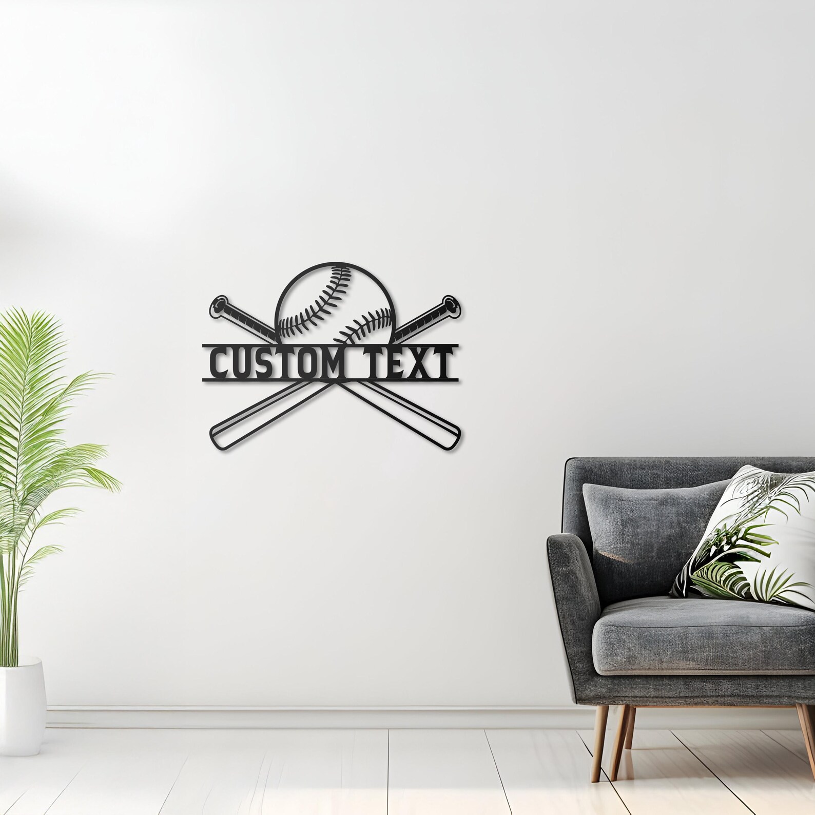 Simple Metal Baseball Sign Personalized Baseball Metal Sign: Custom Sports Wall Art - Etsy